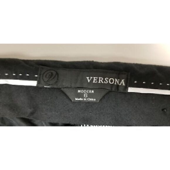 Women's Versona Black Tapered Seamed Ankle Pants Size 6 - Picture 6 of 7